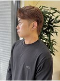 メンズカットカラーナチュラルブラウン×ショートウルフ20代30代