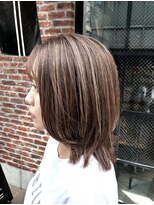 オーガニック アトリエ 大宮(organic+atelier)&nbsp;ミルクティーアッシュハイトーン透明感グレージュ極細ハイライト