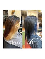 スミカ(sumica)&nbsp;#インナーカラー #ブルー #くすみカラー