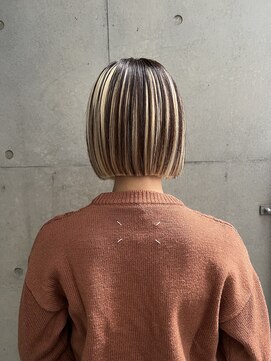 ギークス(GEEKS) 【GEEKS渋谷】アンブレラカラー/切りっぱなしボブ/冬カラー/小顔