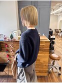 ダブルカラーベージュタッセルボブ