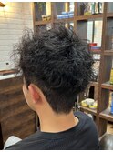 MEN’S HAIR/サーフカール/刈り上げセンターパート/印西市