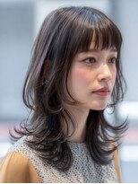 ダル 渋谷/表参道(DAL.)&nbsp;顔周りカットハッシュカットダークブラウンワンホンレイヤー韓国