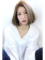 ロゼ 天理(ROSE) 【ROSE】透明感カラー_ミルクティーベージュ_ボブ