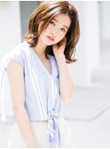 大人可愛いこなれた無造作ボブ