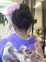 ウェーヴ 浜松小豆餅店(wave)&nbsp;〈wave小豆餅店〉成人式ヘアアレンジ着物袴着付け予約受付浜松