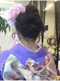 〈wave小豆餅店〉成人式ヘアアレンジ着物袴着付け予約受付浜松