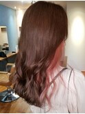 【hair resort MAHANA平岩】ロング×イヤリングカラー(ピンク)