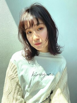 トップヘアー スパアンドリラクゼーション 安城(spa&relaxation) エアリー外ハネミディアムヘア