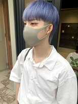 ヘアー アイス ルーチェ(HAIR ICI LUCE)&nbsp;パープルカラー 紫 青紫 ハイトーン メンズハイトーン 担当城倉