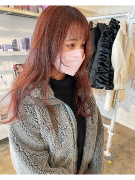 ザ オーダー(THE ORDER) 顔まわりレイヤーピンクオレンジカラー