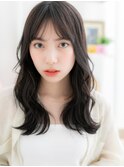 【macaron】サイドバング×外巻きパーマ柔らか大人ウェーブa