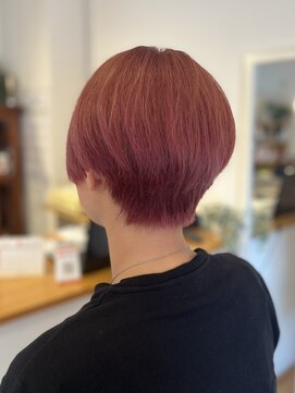 ヘアーコンセプト(HAIR CONCEPT) ブリーチで作るレッドブラウンのマチルダボブ