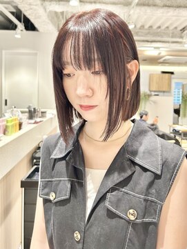 ゼストララ(ZEST Lara) ピンクブラウン×切りっぱなしボブ【吉祥寺】