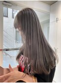 【川辺晴加】艶髪ミルクティーアッシュ