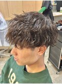波巻きスパイラルパーマツイストスパイラルパーマメンズマッシュ