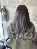 ハイライト×裾カラー