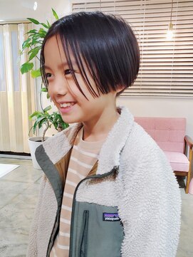 スーハ 恵比寿(SUUHA) キッズカット/韓国ヘアお洒落センターパートマッシュキッズヘア