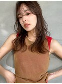 レイヤーカット/グレージュ/地毛風カラー/顔まわりレイヤー