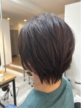 エフフォーユアヘアー 北方店(F for your hair) すっきりショート ツヤの出るピンクカラー