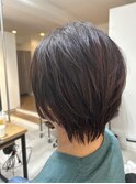 すっきりショート ツヤの出るピンクカラー