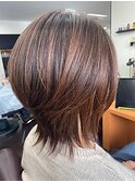 30代40代　ウルフボブ外ハネ
