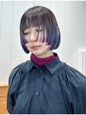 ミディアムショートボブ顔周りレイヤー_ba542071