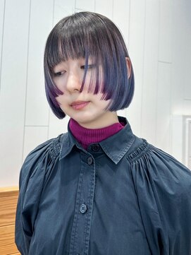 アイティーバイアルバム 藤沢店(IT by ALBUM) ミディアムショートボブ顔周りレイヤー_ba542071