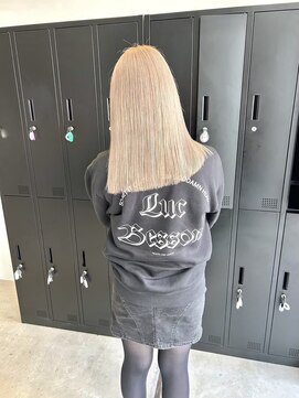 セントラル 三宮店(central) ダブルカラー/ミルクティーベージュ/髪質改善/三宮駅/韓国