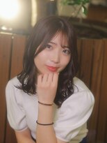 ベレッタ 楠葉店(veretta.)&nbsp;ウェーブミディアム/アッシュグレージュ/ニュアンスカラー/艶髪