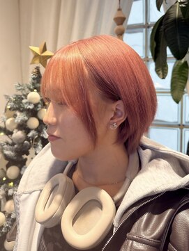 ☆チャコール/ピンクベージュ/レイヤーカット小顔顔周り韓国横浜