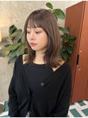 栄タッセルボブ透明感カラー