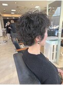 大人ガーリーダークアッシュ似合わせカットミディアムレイヤー
