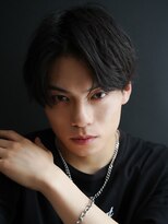 エシェル 平塚店(echelle) センターパートで魅せる黒髪ナチュラルメンズヘア