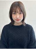 切りっぱなしボブ結べるボブミディアムボブ大人ボブ外はね