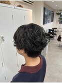 ショートパーマ／ミントブラウン　船橋駅
