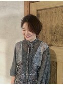 【寺澤千春】 前下がりショートボブ センターパート