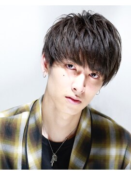 リップスヘアー 銀座(LIPPS hair) 【ハイナチュラル】サイドパートコンパクト前下がりマッシュ