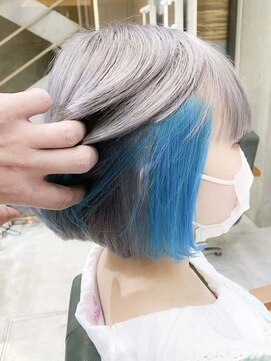 デイズ(days) 『ブリーチブルージュダブルカラー+インナーカラーブルーカラー