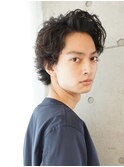 【mailo】アップバングワイルド+おしゃれ+七三分けウルフパーマ