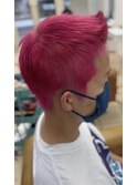ピンクショート　 派手髪広島