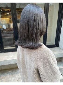 コフィー バイ メルト 吉祥寺(cofy by melt) 【松本咲花】ブリーチなしオリーブグレージュ暗髪カラー艶カラー