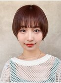 マッシュ似合わせカットイメチェンレッドブラウンフルバング