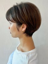 アイティー バイ アルバム 中野店(IT by ALBUM)&nbsp;ブラウンショート2_斜めバンググレージュカラー_ba40918１
