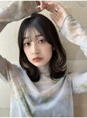 ミディアム/くびれレイヤー/レイヤーカット/顔周りカット/銀座