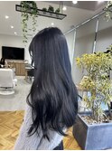 透明感暗染め