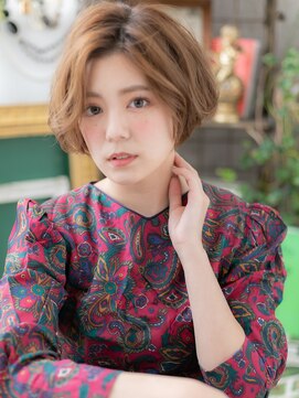 カバーヘア ブリス 志木南口駅前店(COVER HAIR bliss) アシンメトリー外国人風くせ毛風ボブショートc5志木20代30代40代