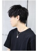 ソフトツーブロックナチュラル束感ショートマッシュ