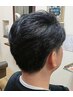 自然なカラーで清潔感◎メンズカット+白髪染め★