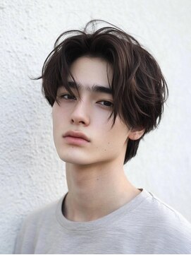 ユーフォリア 銀座本店(Euphoria) メンズ　センターパート　パーマスタイル